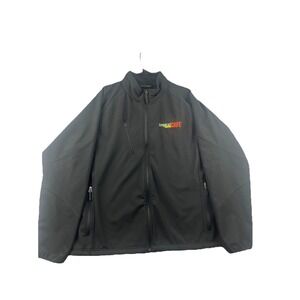 Tropical Smoothie Cafe Employee Jacket Soft Shell Black Full Zip Pockets Mens XL